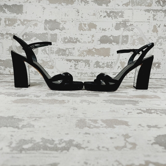 NEW Franco Sarto Womens Damalis Faux Leather Open Toe Heels Shoes C177 - Picture 7 of 13